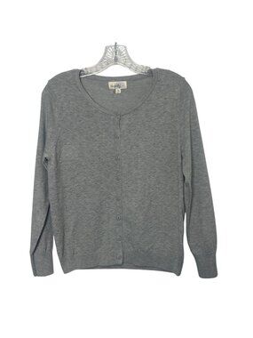 Blu Dahlia‎ Cardigan Sweater Womens Medium Gray New WOT Button Front